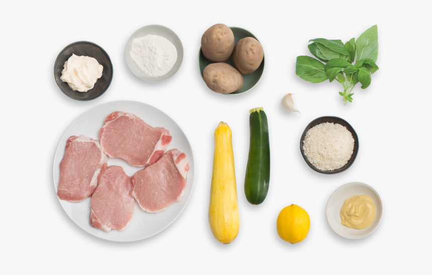 Crunchy Pork Chops With Summer Squash Slaw & Roasted - Charcuterie, HD Png Download