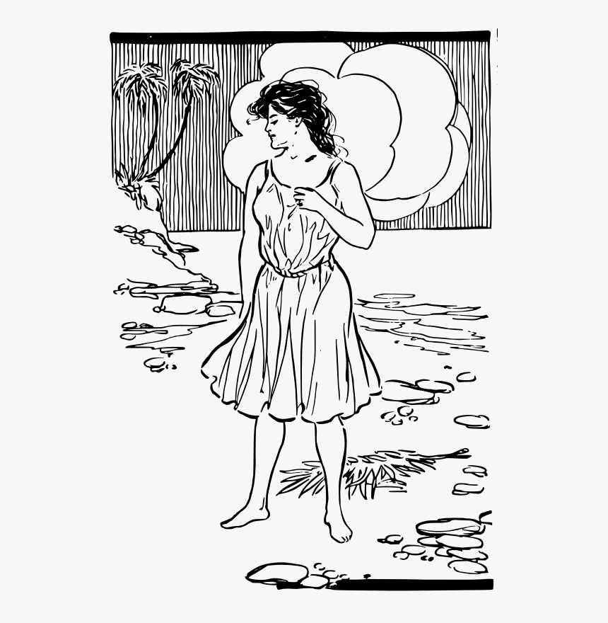 Island Lady - Clip Art, HD Png Download