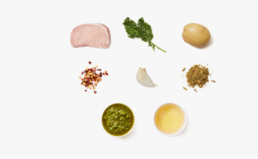 Tuscan-style Pork Chops With Roasted Potatoes & Salsa - Herb, HD Png Download