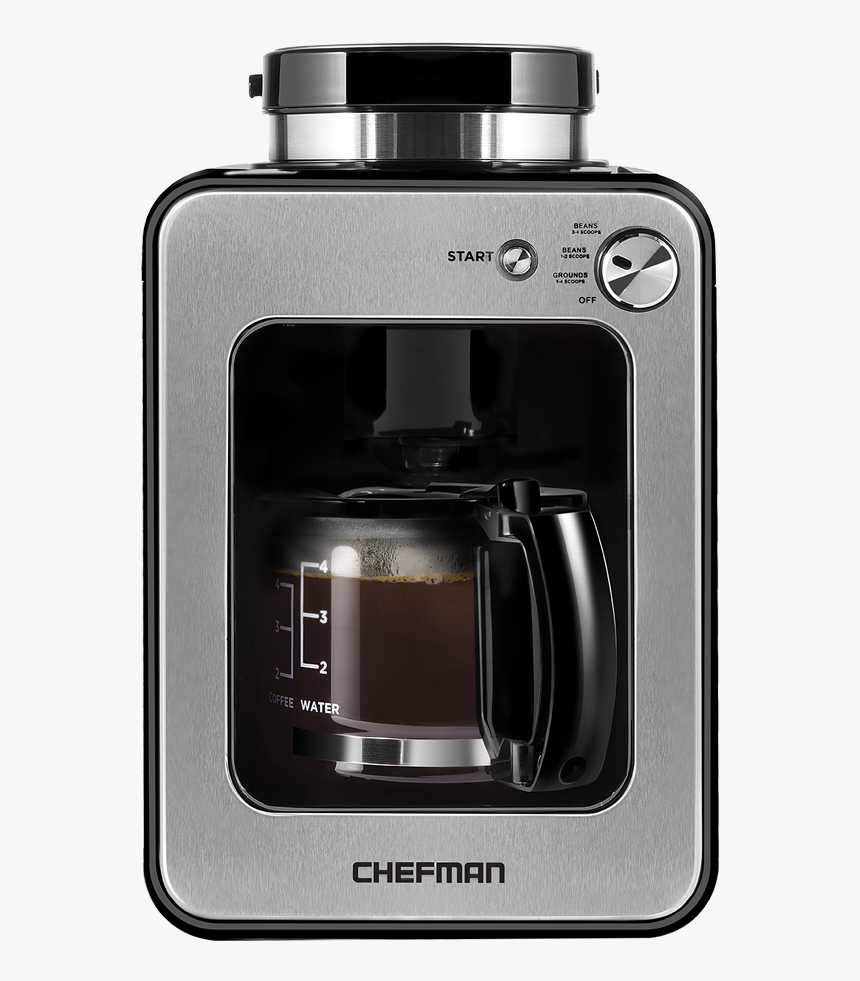 Chefman Grind And Brew Coffee Maker Grinder - Chefman Grind And Brew Coffee Maker, HD Png Download
