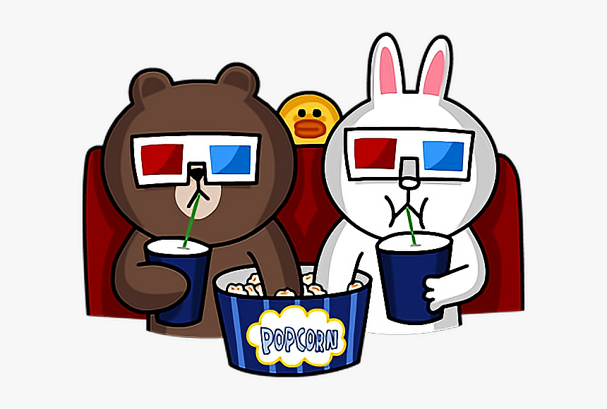 Brown Farm Sticker Bear Line Friends Clipart - Brown Cony Movie, HD Png Download