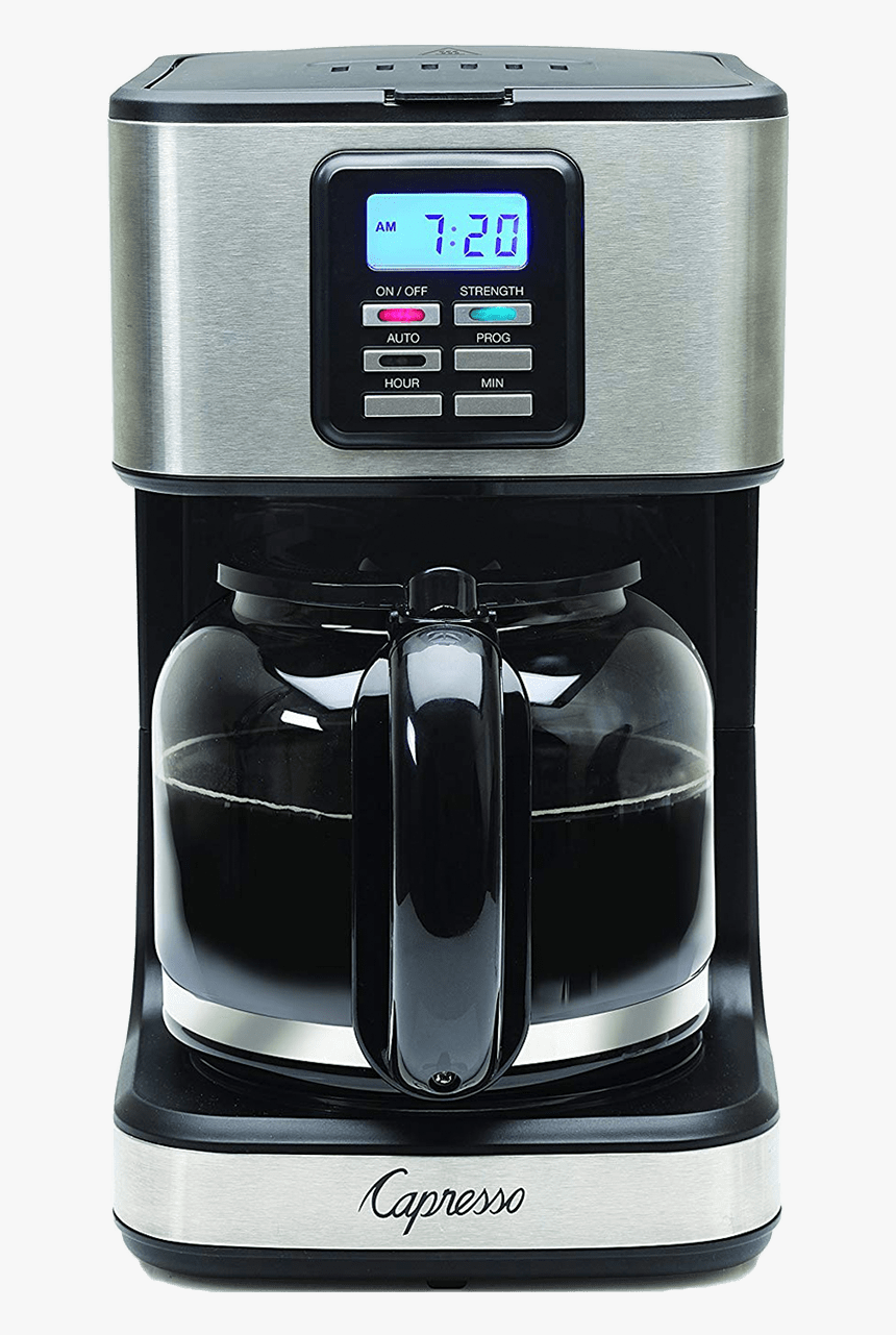Capresso Sg220 12-cup Glass Carafe Stainless Steel - Capresso Sg220, HD Png Download