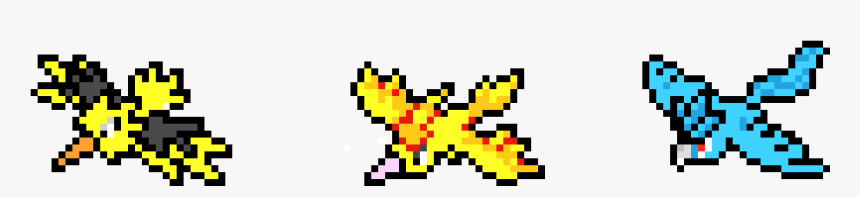 Pokemon Pixel Art Legendary Birds, HD Png Download