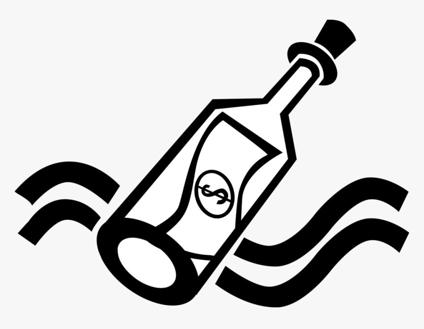 Vector Illustration Of Financial Concept Message In - Line Art, HD Png Download