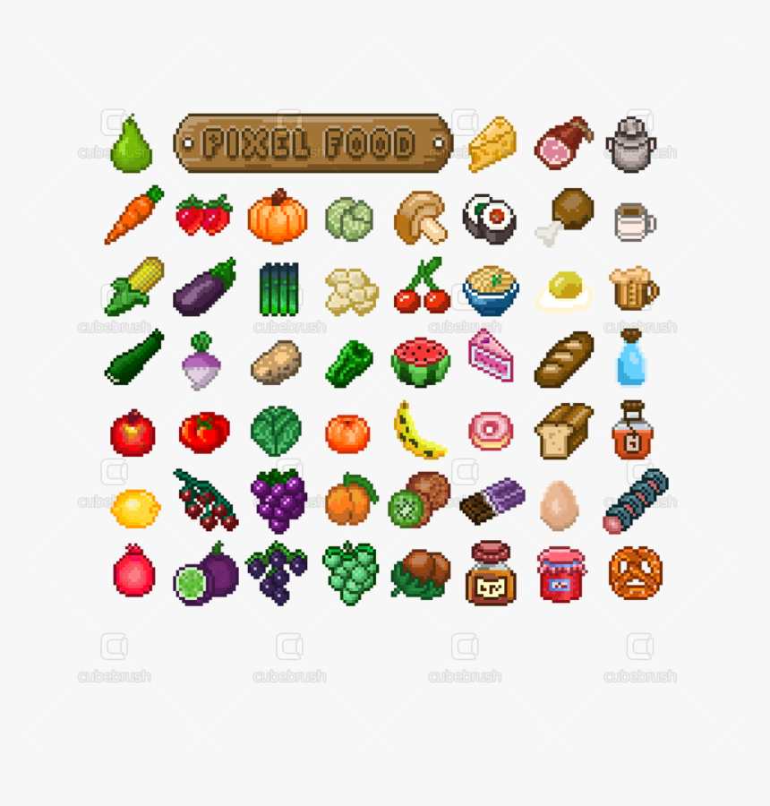 Pixel Foods, HD Png Download