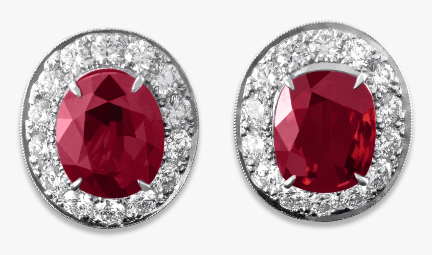 Ruby And Diamond Earrings, - Earrings, HD Png Download