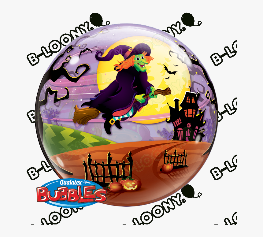 Transparent Flying Witch Png - Bubble Balloons, Png Download