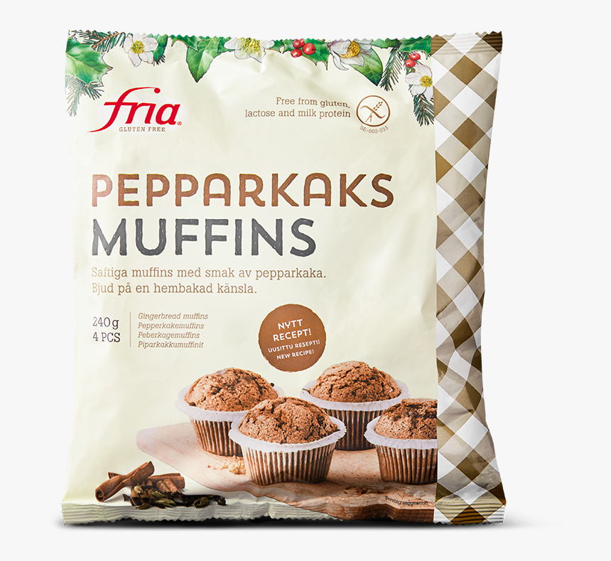 Gluten-free Gingerbread Muffins - Fria, HD Png Download