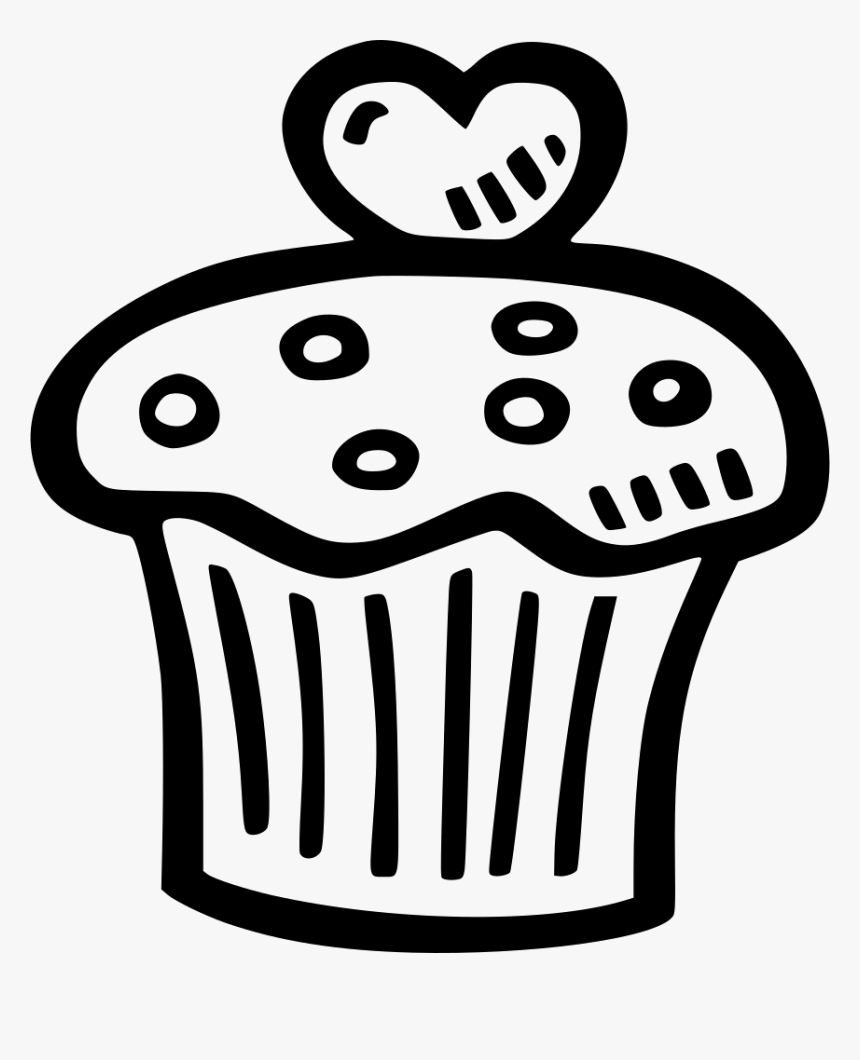 Muffins Png Black And White - Portable Network Graphics, Transparent Png