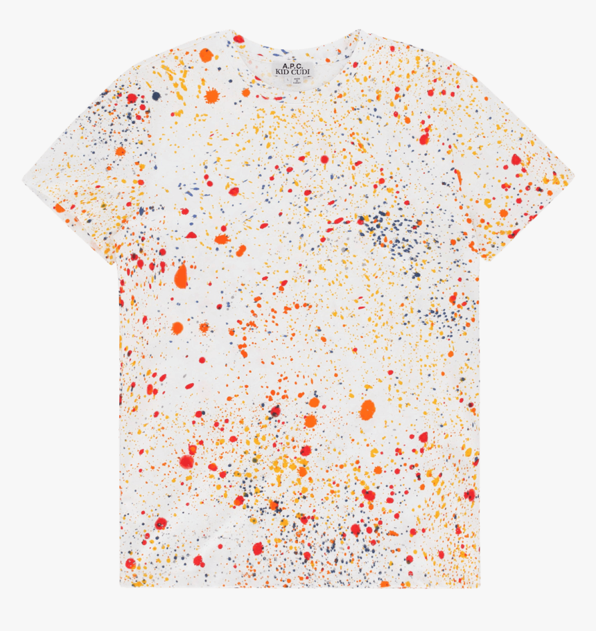 Apc Interaction X Kid Cudi Spalsh T Shirt, White, Hi - Illustration, HD Png Download