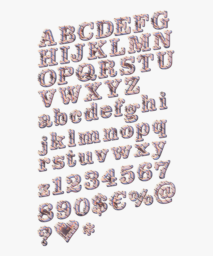 Multi Neon Font - Neon 3d Font Letters, HD Png Download