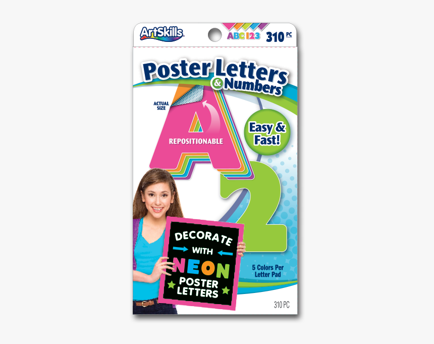 Artskills Neon Quick Letters, HD Png Download