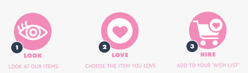 Look, Love, Hire Instructions Graphic - Heart, HD Png Download