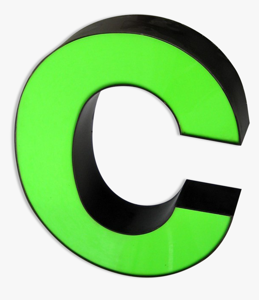 Letter C Neon 
 Src Https - Neon Green Letter C, HD Png Download