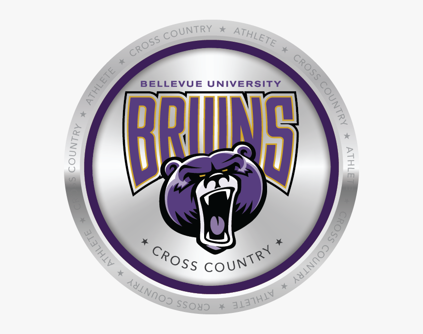 Cross Country Athletic Badge - Bellevue University, HD Png Download