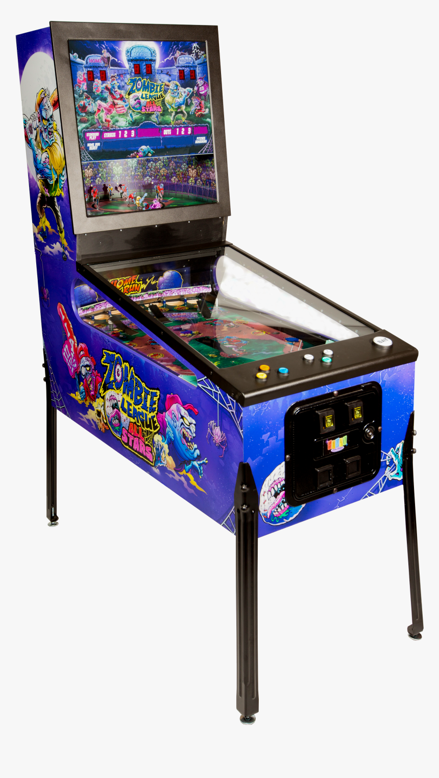 Valley Dynamo Zombie League All Stars Pinball Machine - Baseball Pinballs, HD Png Download
