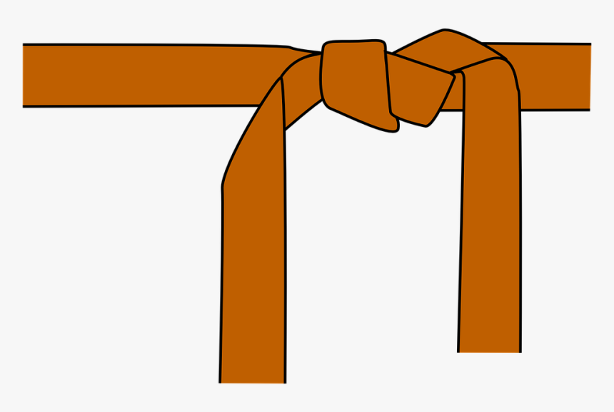 Karate, Judo, Belt, Orange, Brown, Martial Arts - Karate Belts, HD Png Download