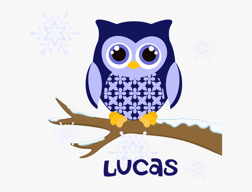Custom Name Winter Owl Blue Ornament Clipart (700x700), - Owl, HD Png Download