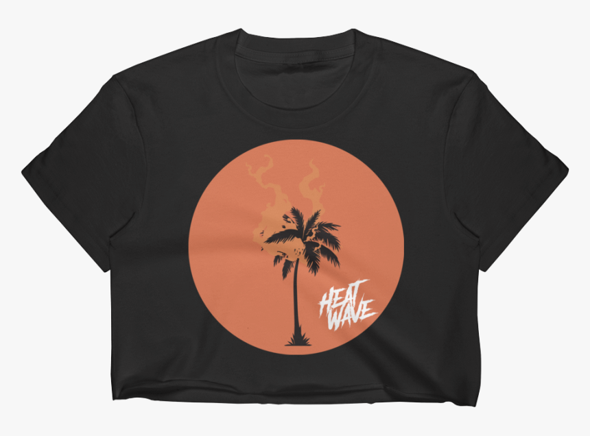 Heat Wave - Retro - Crop Top - Peach Emoji Crop Top - Active Shirt, HD Png Download