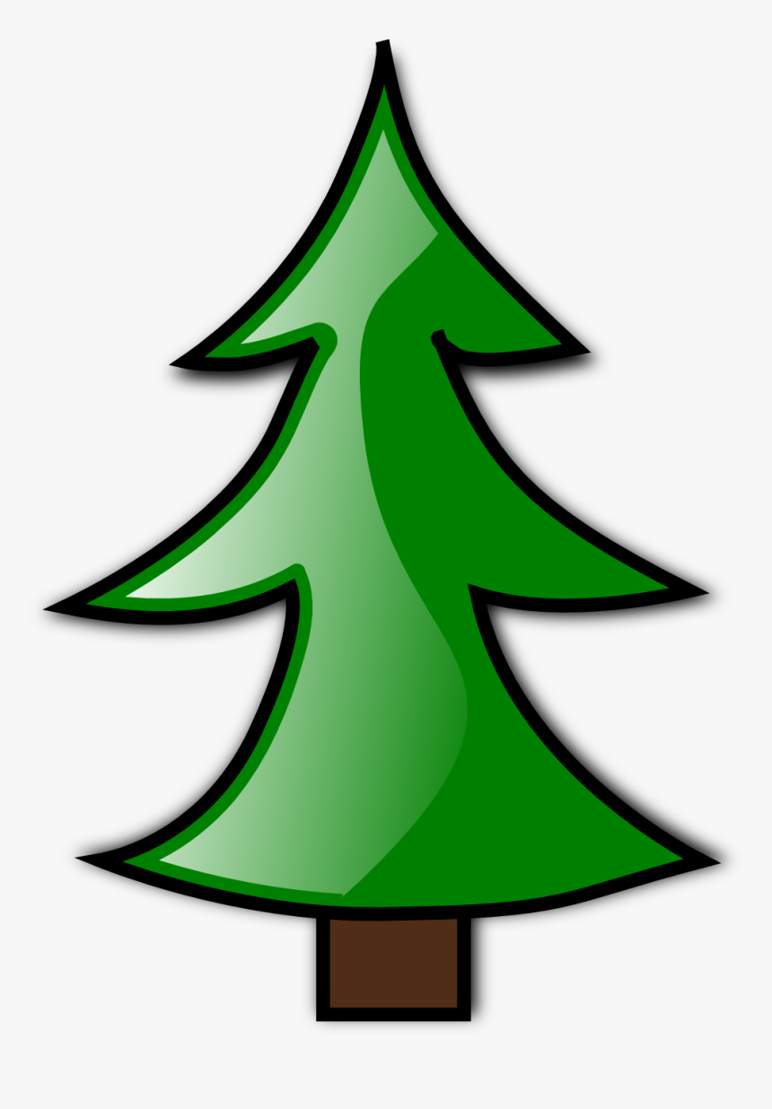 Clipart Of A Conifer - Christmas Tree White Logo, HD Png Download