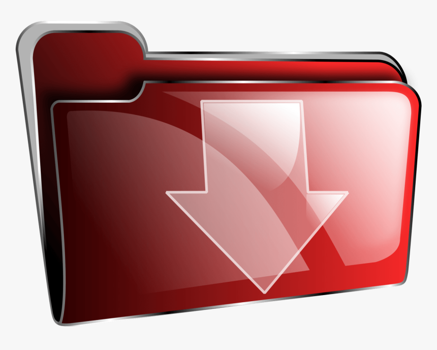 Red Music Folder Icon, HD Png Download