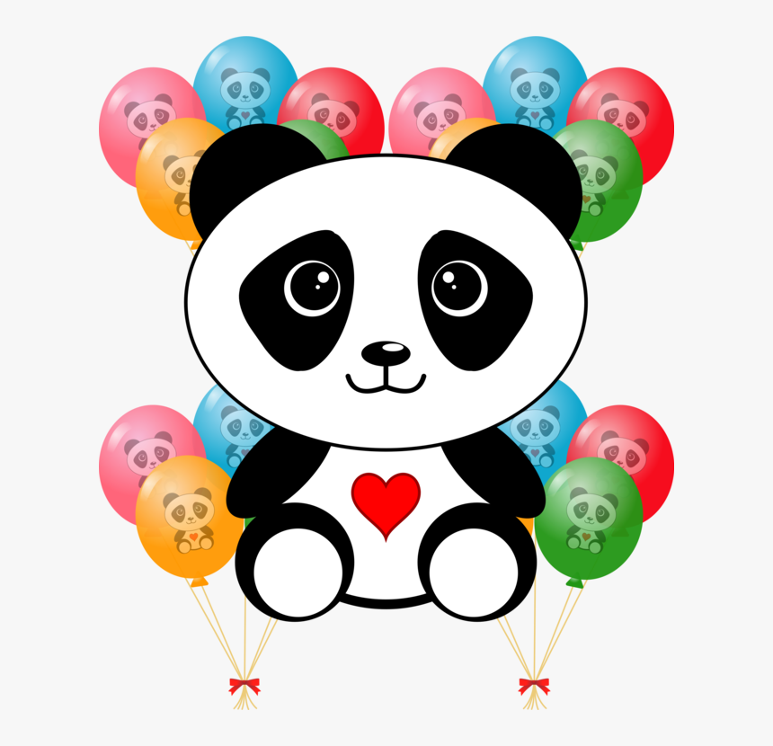 Toy,food,balloon - Clip Art Panda Bear, HD Png Download