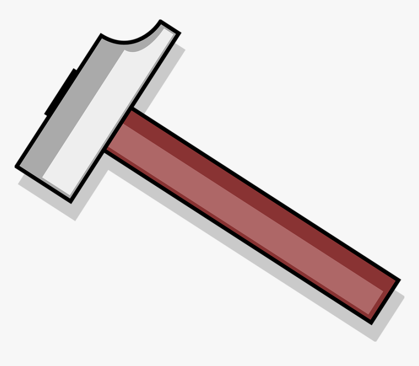 Hammer, Tool, Hardware, Wooden, Handle, Icon, Isolated - Hammer Clipart, HD Png Download