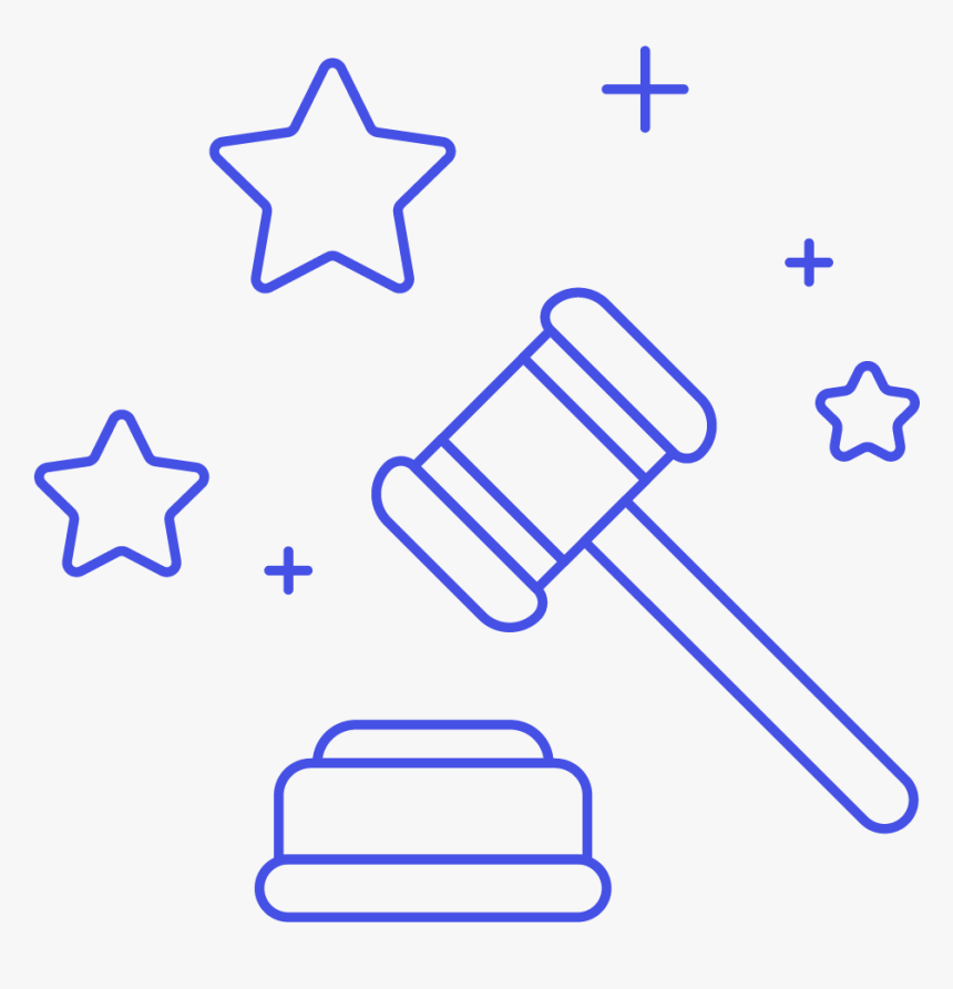 03 Law Court Hammer Judge - Objetos Con Líneas Paralelas, HD Png Download