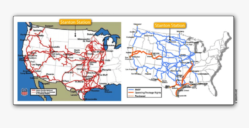 Union Pacific Bnsf Lines, HD Png Download