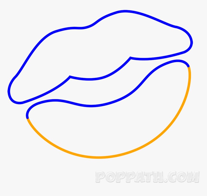 How To Draw A Kiss Mark Emoji Pop Path - Murmelit, HD Png Download