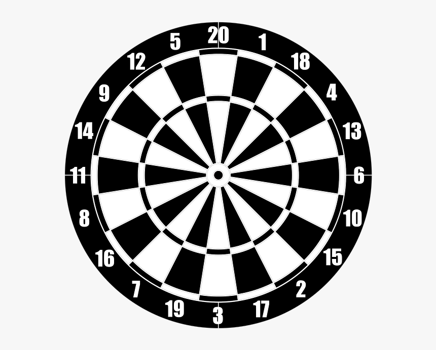 Download And Use Target Icon Clipart - Clipart Black And White Dartboard, HD Png Download