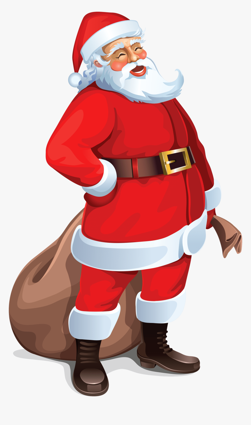 Santa Claus Brown Bag - Santa Claus Images Hd Png, Transparent Png