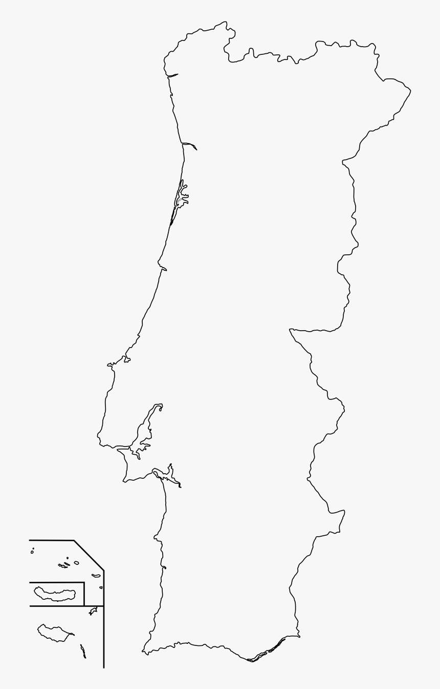Outline Map Of Portugal, HD Png Download