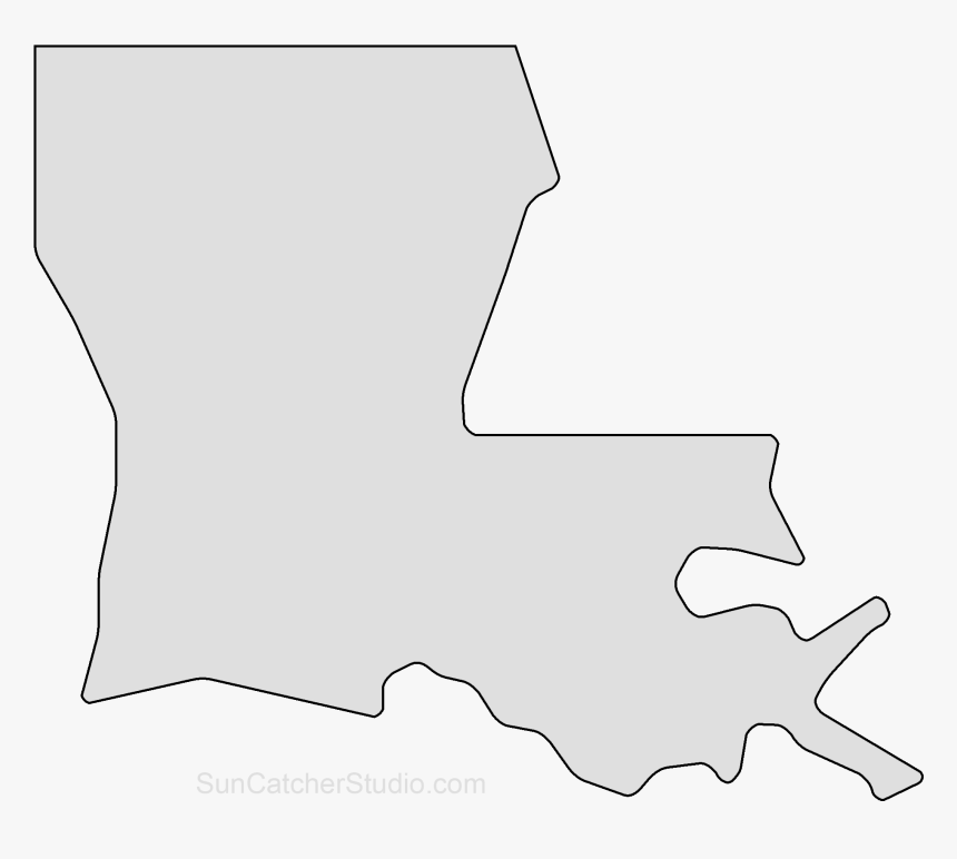 Transparent China Map Outline Png - Cut Out Louisiana Template, Png Download
