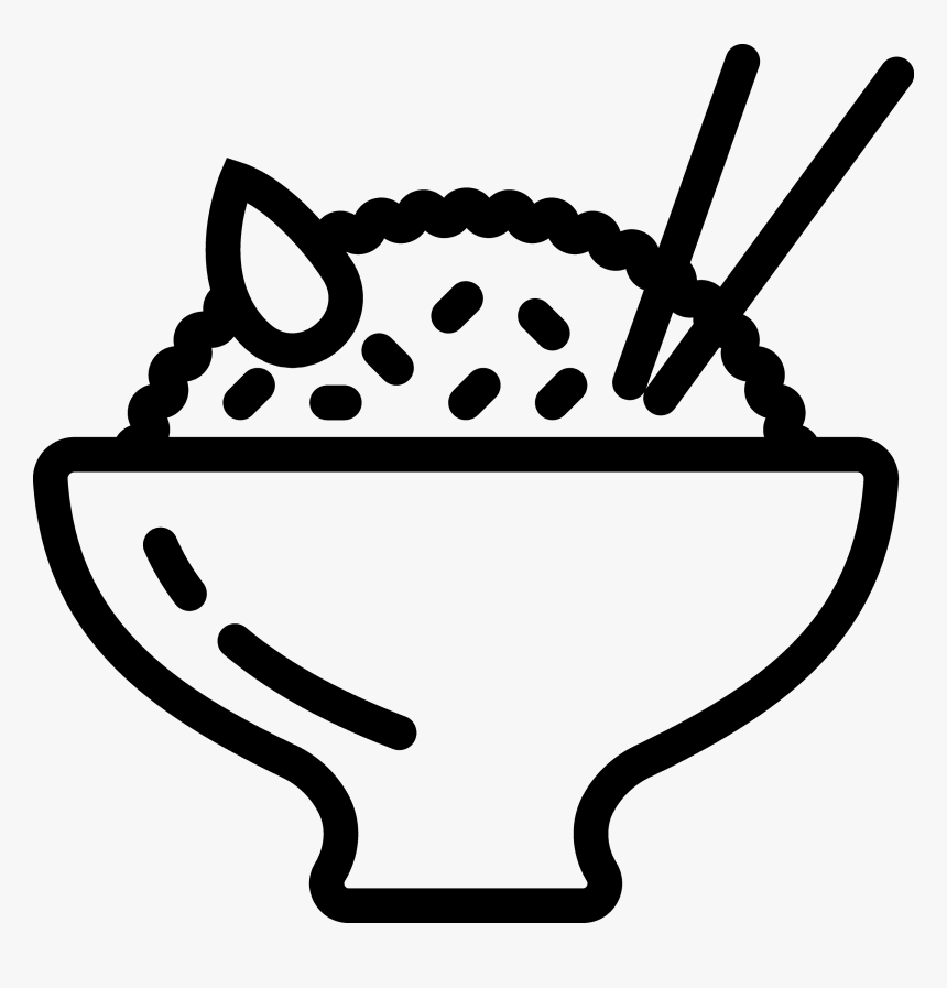 Fried Rice Black And White, HD Png Download