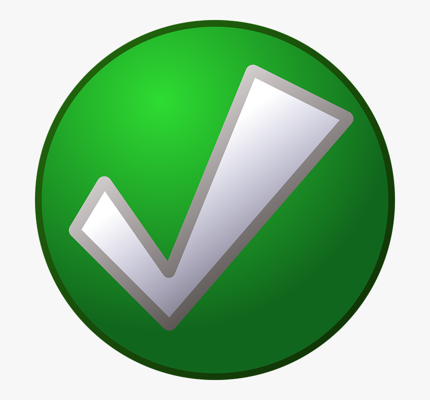 Tick, Button, Yes, Correct, Check, Green, Ok, Vote - Valid Clipart, HD Png Download
