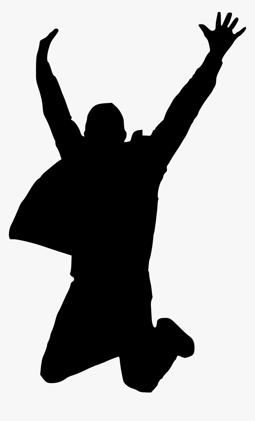 Silhouette Man Jumping Png, Transparent Png