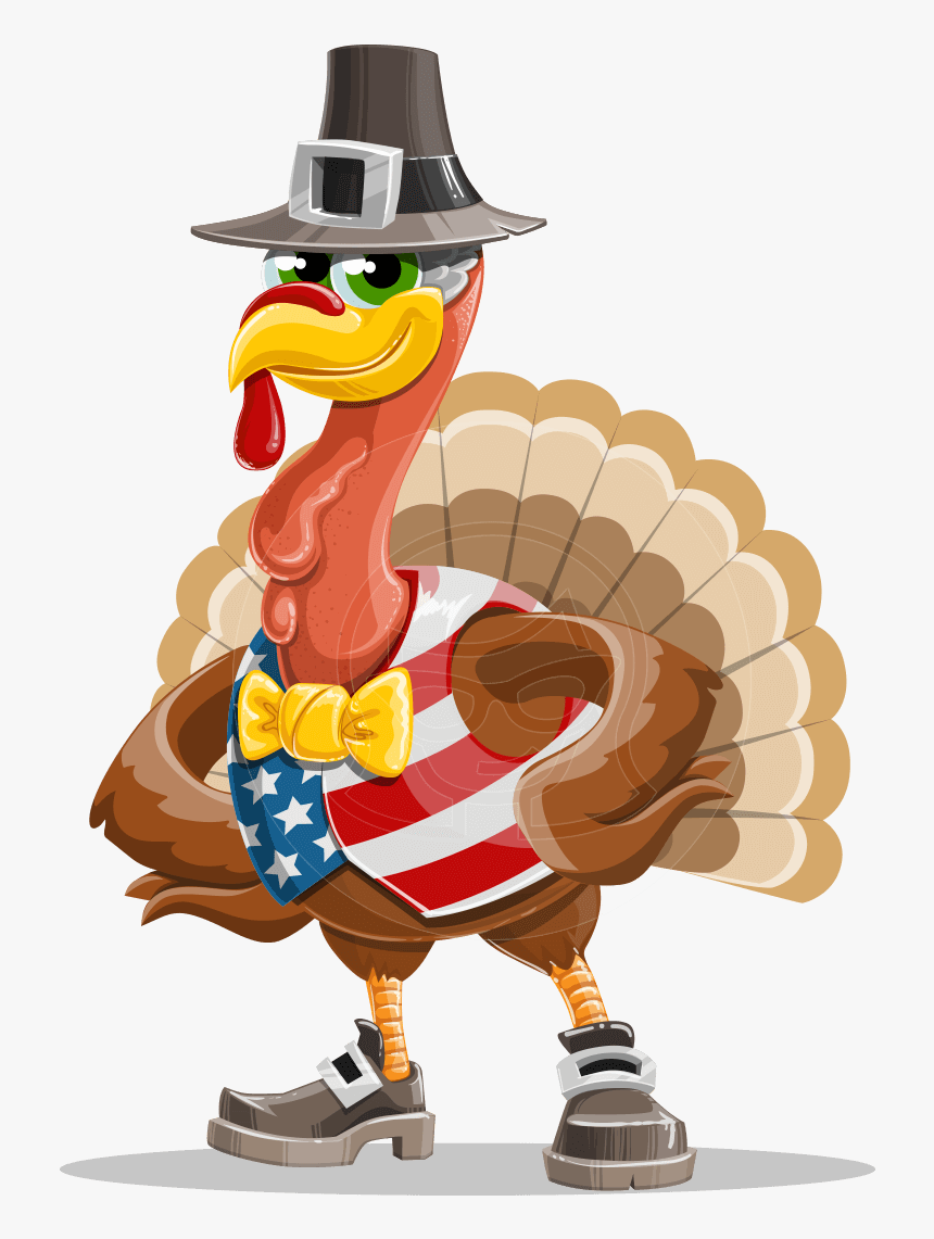 Cartoon Turkeys With Hat, HD Png Download