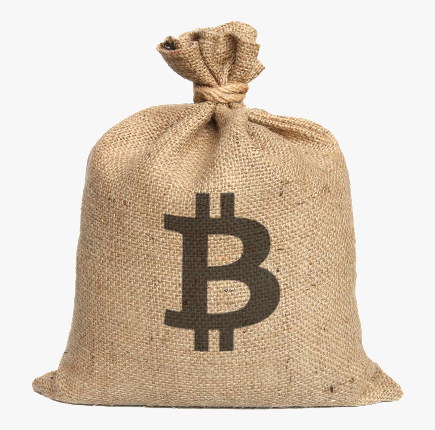 Transparent Paper Bag Clipart - Bag Of Bitcoin, HD Png Download