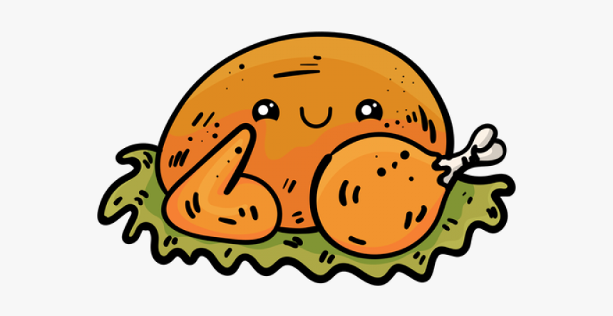 Turkey Cartoon Images - Muslo De Pollo Dibujo, HD Png Download