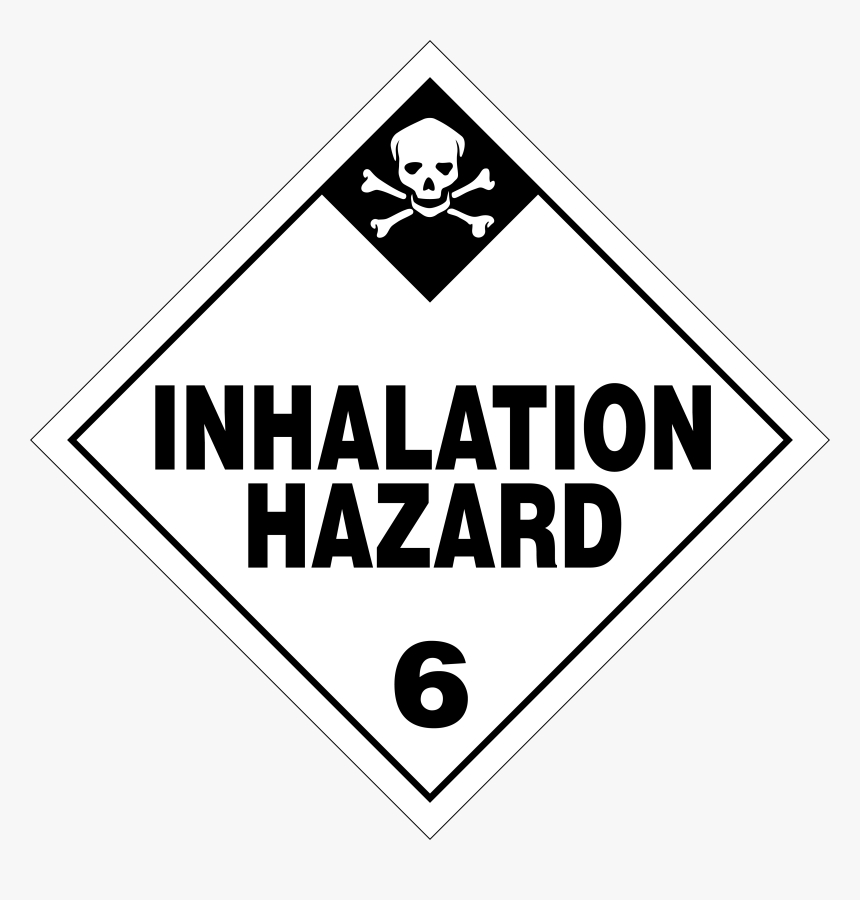 Transparent Toxic Sign Png - Poison Inhalation Hazard Placard, Png Download