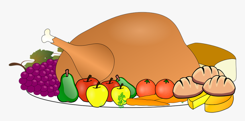 Turkey, Food, Thanksgiving, Dinner, Feast, Celebration - Thanksgiving Clip Art Free, HD Png Download