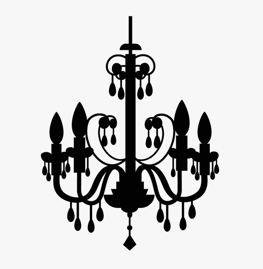 Chandelier Silhouette Clip Art Free - Chandelier Clipart Png, Transparent Png