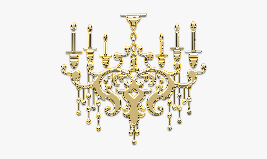 Chandelier, Ornament, Decor, Golden, Monogram, Interior - Chandelier Svg, HD Png Download