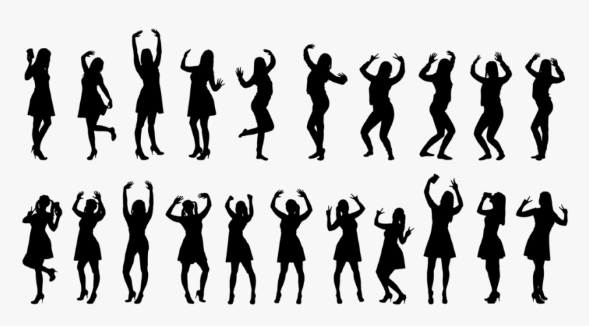 Silhouette People Dancing Png, Transparent Png