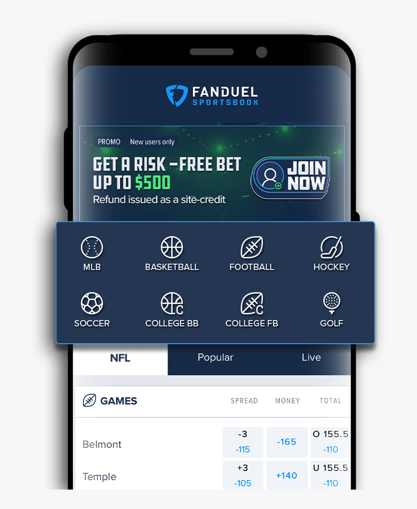 Fanduel App On Mobile Phone - Mobile Phone, HD Png Download