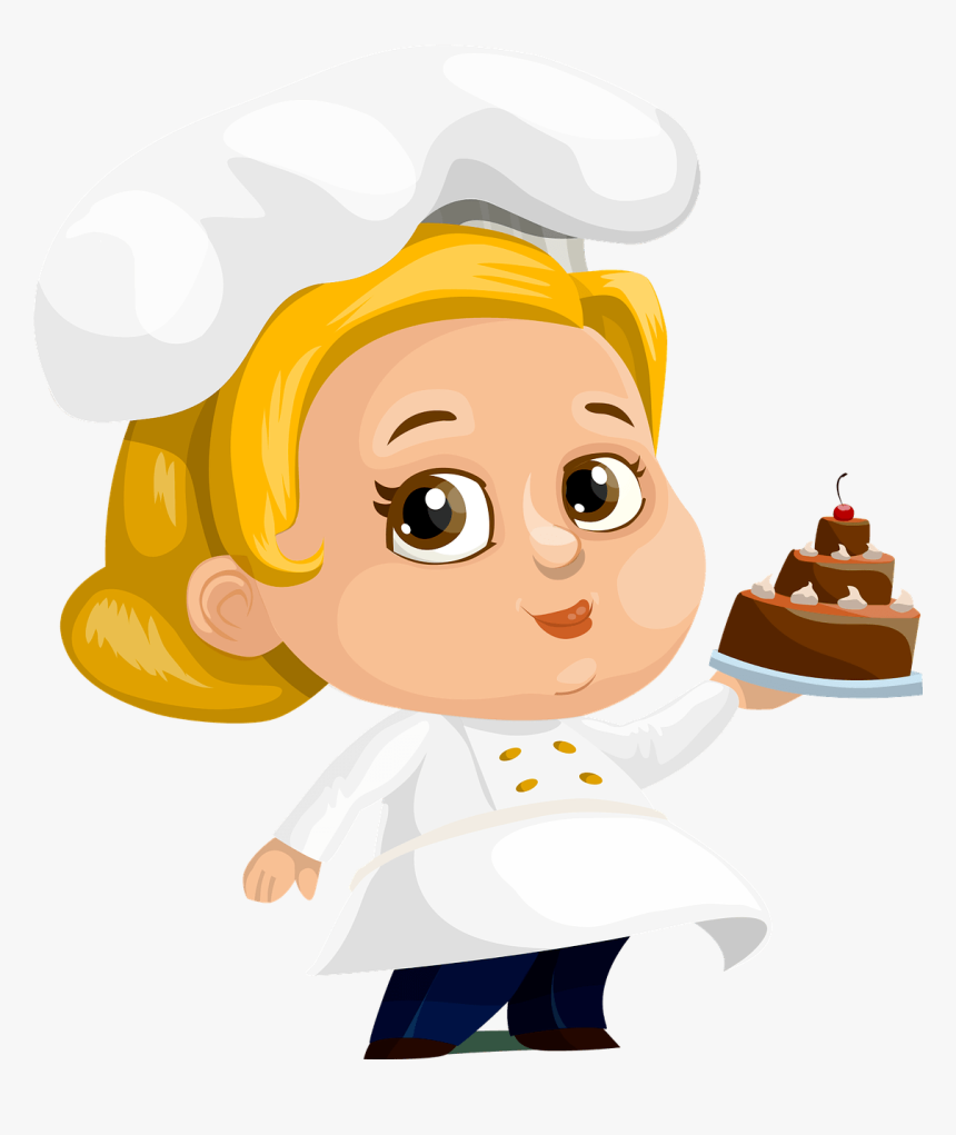 Transparent Burnt Parchment Paper Png - Cartoon Lady Chef Png, Png Download