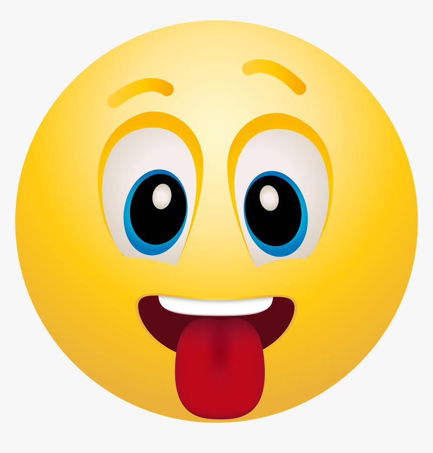 Tongue Out Emoticon Png Clip Art, Transparent Png