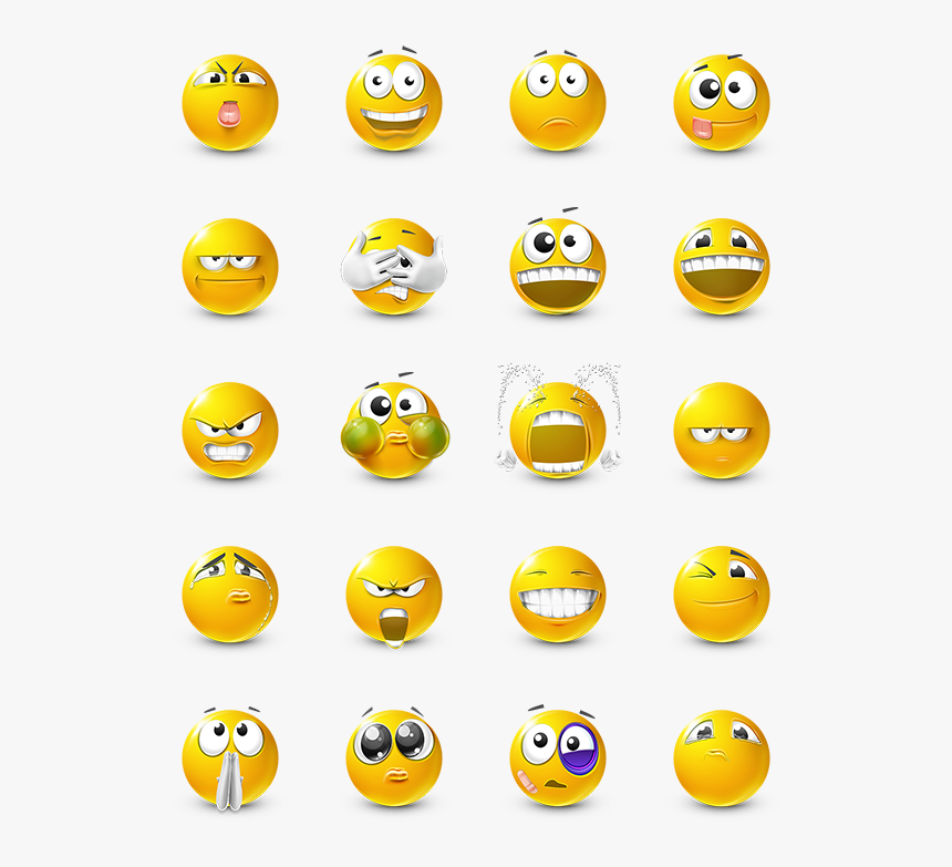 Smiley Icon Png - Emoticon Pack Png Transparent, Png Download