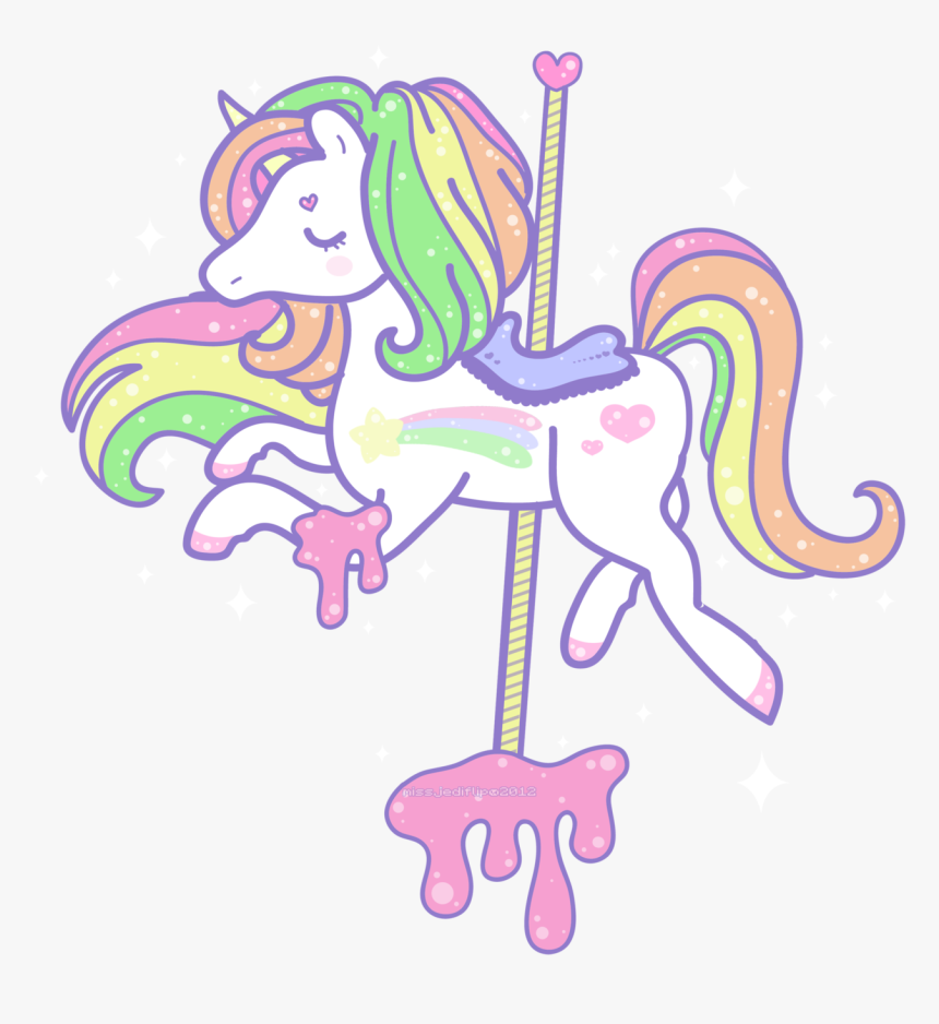 Transparent Carousel Clipart - Cute Carousel Horse Png, Png Download